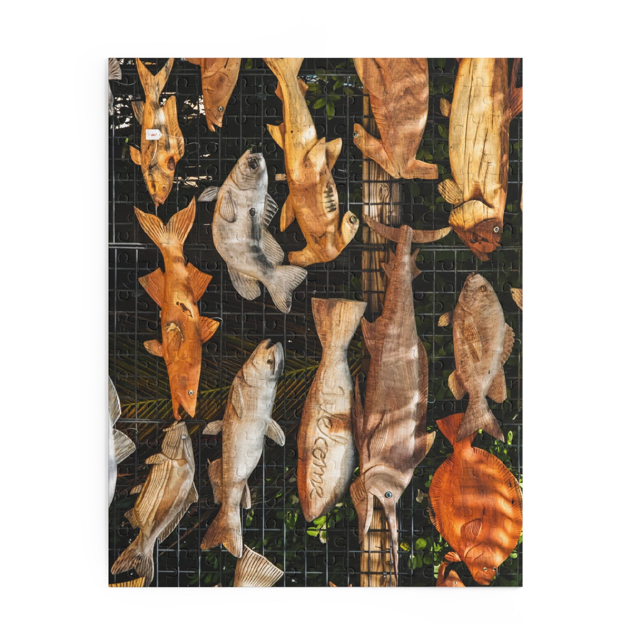 Wooden Fish Wall Puzzle — 120/252/500-Piece Jigsaw for Nautical Home Decor & Gifts