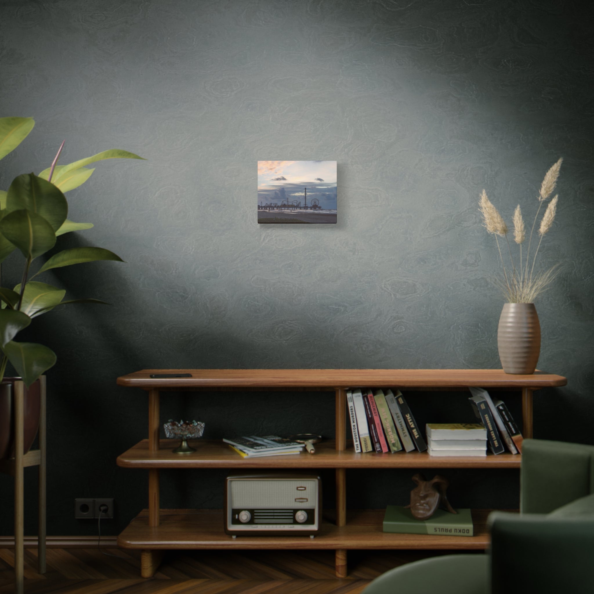 Coastal Pier Sunset Canvas — Matte Stretched Wall Art