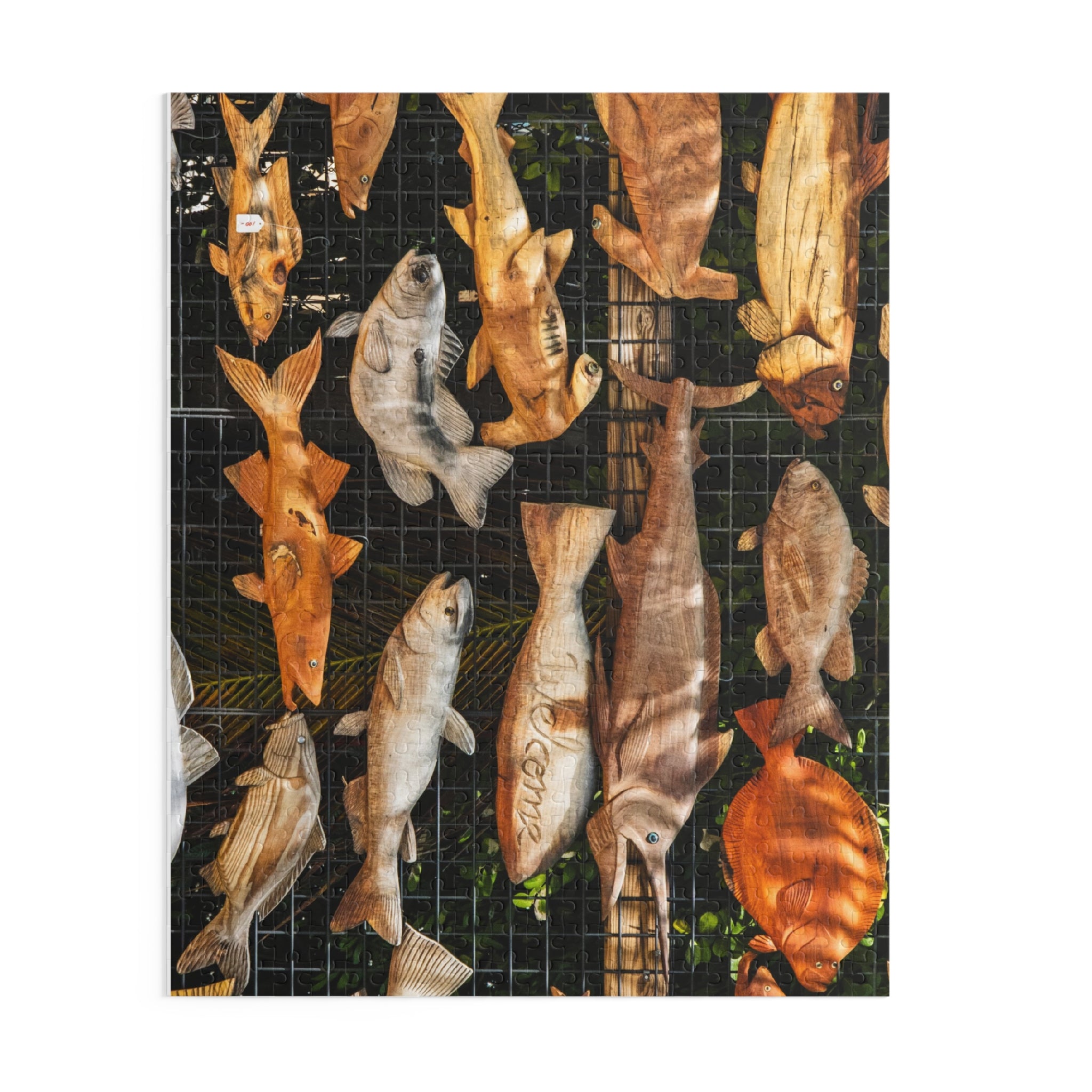 Wooden Fish Wall Puzzle — 120/252/500-Piece Jigsaw for Nautical Home Decor & Gifts